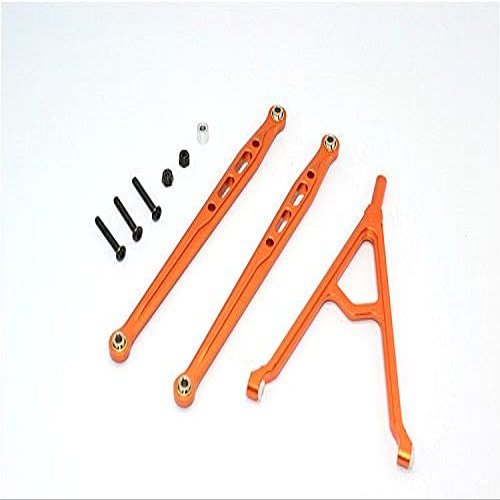 Aluminum Front Chassis Links Parts Tree -3PCS Set Orange for Axial SCX10