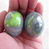 Big Game Toys~Set of 2 Thunderbolt 35mm Boulder Gray/Green Swirl Large Shooter Solid Glass Marbles Home Decor/Vase Filler/Aquarium view 1