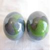 Big Game Toys~Set of 2 Thunderbolt 35mm Boulder Gray/Green Swirl Large Shooter Solid Glass Marbles Home Decor/Vase Filler/Aquarium view 2
