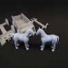 Hero's Hoard Horse & Wagon Cart Set 28mm Scale Fantasy Terrain Tile Decoration Model for RPG Tabletop Fantasy Games Dungeon's and Dragons 3D Printed view 3