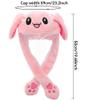 umbresen Bunny Hat Ear Moving Jumping Rabbit Hat Funny Cute Plush Animal Cap with Paws for Kids Women Girl Party Christmas Holiday Birthday Dress up Cosplay Costume Gift (Pink) view 2