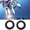 Miskall Eyepiece Shield, 2Pcs 36mm Stereo Microscope Guards, Flat & Oblique Angle, Black Rubber view 2