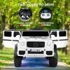 JOYLDIAS Kids Ride On Cars, Licensed Mercedes-Benz Maybach G650S, 12V7AH Battery Powered Toy Electric Car for Kids with 2.4G Remote Control, 2 Motors, 3 Speeds, Lock, Music, Horn, LED Lights, White view 3