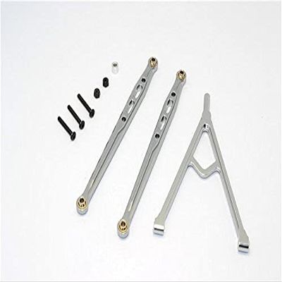 Aluminum Front Chassis Links Parts Tree -3PCS Set Grey for Axial SCX10