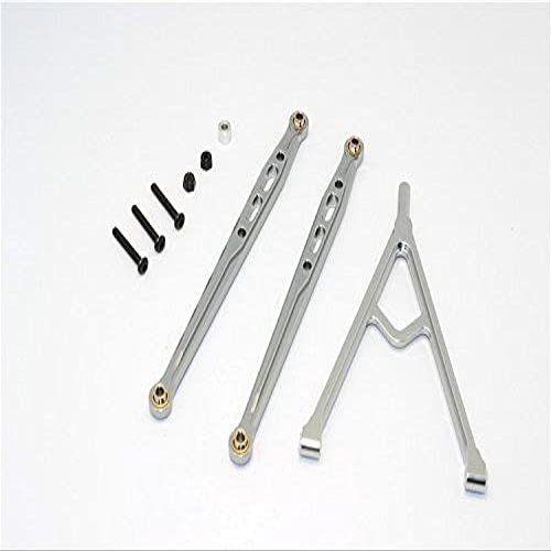 Aluminum Front Chassis Links Parts Tree -3PCS Set Grey for Axial SCX10