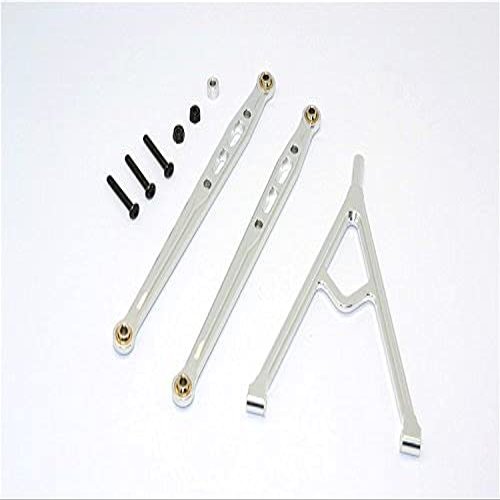 Aluminum Front Chassis Links Parts Tree -3PCS Set Silver for Axial SCX10 4WD