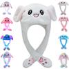 umbresen Bunny Hat Ear Moving Jumping Rabbit Hat Funny Cute Plush Animal Cap with Paws for Kids Women Girl Party Christmas Holiday Birthday Dress up Cosplay Costume Gift (White) view 1