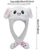 umbresen Bunny Hat Ear Moving Jumping Rabbit Hat Funny Cute Plush Animal Cap with Paws for Kids Women Girl Party Christmas Holiday Birthday Dress up Cosplay Costume Gift (White) view 2