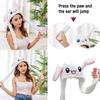umbresen Bunny Hat Ear Moving Jumping Rabbit Hat Funny Cute Plush Animal Cap with Paws for Kids Women Girl Party Christmas Holiday Birthday Dress up Cosplay Costume Gift (White) view 3