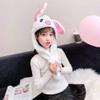 umbresen Bunny Hat Ear Moving Jumping Rabbit Hat Funny Cute Plush Animal Cap with Paws for Kids Women Girl Party Christmas Holiday Birthday Dress up Cosplay Costume Gift (White) view 4