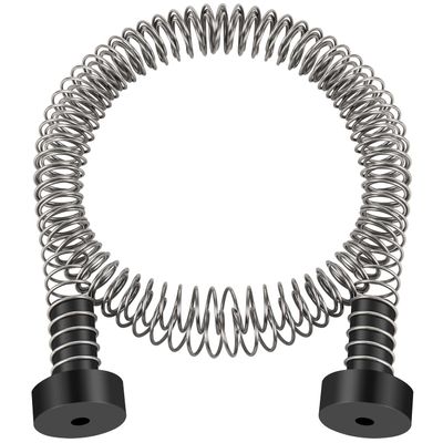 NTR Zipline Spring Brake Extra Long 6.6FT, Kids Backyard Heavy Duty Zip Line Brake System/Stop/Stopper, High-Strength Compression Stainless Steel Spring, Ziplines Parts for up to 3/8 Inch Cable