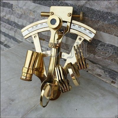 New Solid Brass Sextant Nautical Working Instrument Astrolabe Ship Maritime Gift