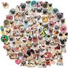100 Pack Cute Pug Dog Stickers for Water Bottle Car Laptop, Waterproof Aesthetic Trendy Sticker, Great Gift for Pug Lover Kids Teens view 1