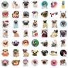 100 Pack Cute Pug Dog Stickers for Water Bottle Car Laptop, Waterproof Aesthetic Trendy Sticker, Great Gift for Pug Lover Kids Teens view 2