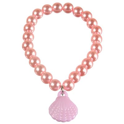 amscan Mermaid Beaded Bracelet Party Favor- 7/16" x 3 1/2" | Pink | Pack of 4