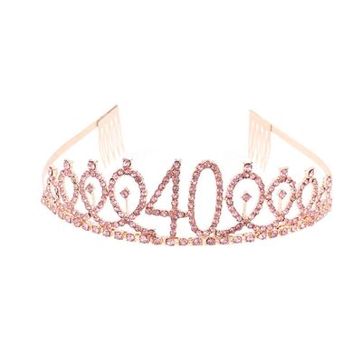 1pc Rhinestone Crown Alloy Crown Number Alloy Birthday
