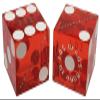 Cyber-Deals Craps & Texas Hold'em Poker Essentials Set: 2-Sided 6ft x 3ft Felt Layout, Las Vegas Casino Table-Played Dice & Cards, Plus Storage Pouch (Caesar's Palace (Red Polished)) view 3