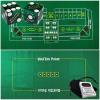 Cyber-Deals Craps & Texas Holdem Poker Essentials Set: 2-Sided 6ft x 3ft Felt Layout, Las Vegas Casino Table-Played Dice & Cards, Plus Storage Pouch (Palace Station (Green Polished)) view 1