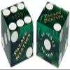 Cyber-Deals Craps & Texas Holdem Poker Essentials Set: 2-Sided 6ft x 3ft Felt Layout, Las Vegas Casino Table-Played Dice & Cards, Plus Storage Pouch (Palace Station (Green Polished)) view 3