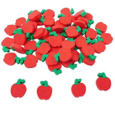 4Es Novelty 144 Pcs Mini Apple Erasers - Back to School Gifts for Students, Mini Erasers for Kids Bulk Classroom, Apple Manipulatives for Kids, Teacher Rewards, Classroom Supplies and Prizes