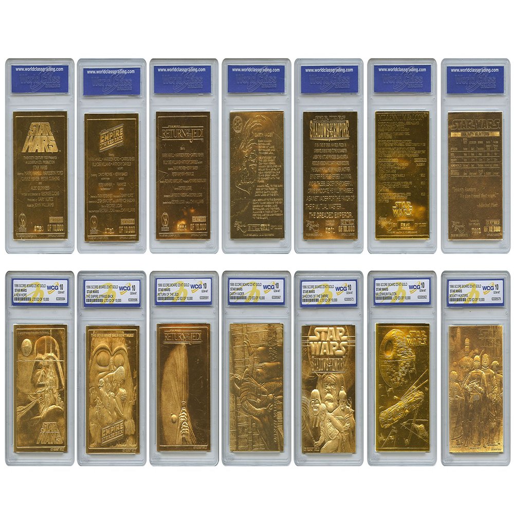1996 Original Genuine 23KT Gold Cards - Graded Gem-Mint 10 - Set of 7 Y