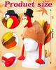 Asekonc 2 Pack Thanksgiving Turkey Hat and Turkey Trot Socks for Thanksgiving Holiday Costume Decorations Party Favor Supplies view 2