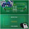 Cyber-Deals Craps & Texas Hold'em Poker Essentials Set: 2-Sided 6ft x 3ft Felt Layout, Las Vegas Casino Table-Played Dice & Cards, Plus Storage Pouch (Boulder Station (Blue Polished)) view 1