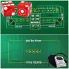 Cyber-Deals Craps & Texas Hold'em Poker Essentials Set: 2-Sided 6ft x 3ft Felt Layout, Las Vegas Casino Table-Played Dice & Cards, Plus Storage Pouch (Planet Hollywood (Red Polished)) view 1