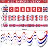 14 Pieces British Party Garland British Flag Hanging Garland Decor Include Cheers Bunting Banner UK Pennant Banner and Hanging Swirl UK Flag view 2