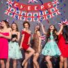 14 Pieces British Party Garland British Flag Hanging Garland Decor Include Cheers Bunting Banner UK Pennant Banner and Hanging Swirl UK Flag view 3
