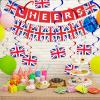 14 Pieces British Party Garland British Flag Hanging Garland Decor Include Cheers Bunting Banner UK Pennant Banner and Hanging Swirl UK Flag view 4