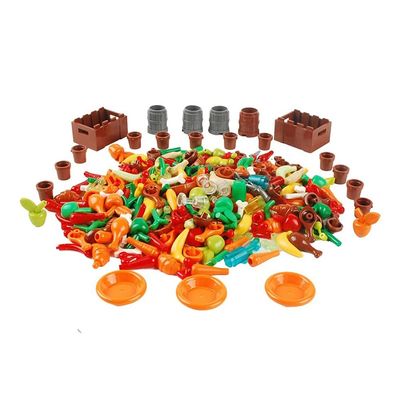 BAENRCY 280pcs Food Building Blocks Kitchen Sencery Accessories Food Set Building Bricks Kit DIY Building Set Compatible All Major Brands
