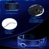 TOODOO 2 Pairs LED Visor Glasses 7 Colors Futuristic Glasses Light up Punk Accessories for Rave Party Costume(Cool Style) view 3