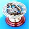5" Vintage Maritime Brass Armillary Base Wood Globe Sphere Collectible Gift Item view 1