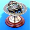 5" Vintage Maritime Brass Armillary Base Wood Globe Sphere Collectible Gift Item view 2