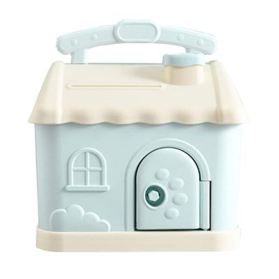 1pc Piggy Bank Decorative Saving Pot Kid Coin Bank House Shape Money Pot Adorable Saving Pot Coin Saving Pot Accessory Pot Children's Day Coin Storage Jar Funny Kid Toy