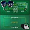 Cyber-Deals Craps & Texas Hold'em Poker Essentials Set: 2-Sided 6ft x 3ft Felt Layout, Las Vegas Casino Table-Played Dice & Cards, Plus Storage Pouch (Sunset Station (Blue Polished)) view 1