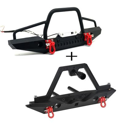 RCLIONS Aluminum Metal Front and Rear Bumper for TRX4,SCX10-ii 1/10th RC Crawler Car Upgrade Parts