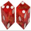 Cyber-Deals Craps & Texas Hold'em Poker Essentials Set: 2-Sided 6ft x 3ft Felt Layout, Las Vegas Casino Table-Played Dice & Cards, Plus Storage Pouch (Harrah's (Red Polished)) view 3