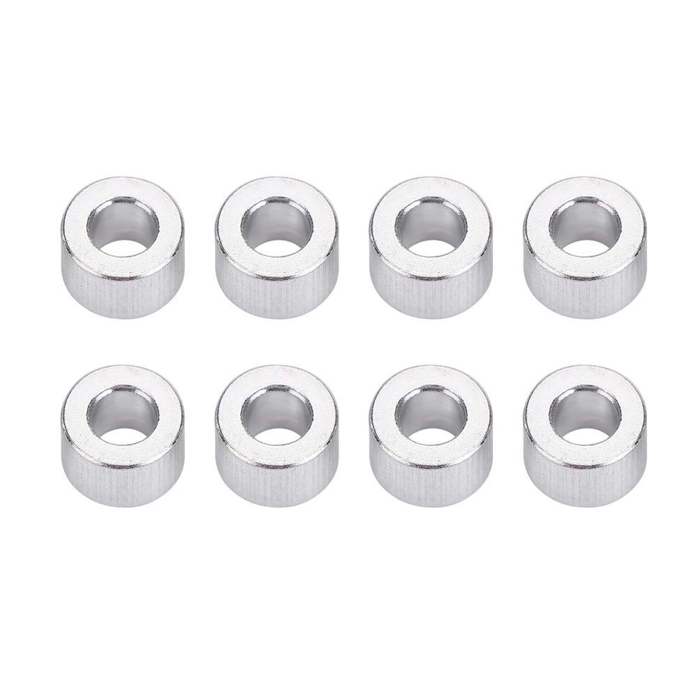 Cosiki Spacers, Spacer, 8pcs/Set RC Spacer Axial SCX10 RC Car Aluminium Alloy Washer Soild RC Shock Damper Spacer for RC Crawler, RC Truck, RC Car