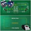 Cyber-Deals Craps & Texas Hold'em Poker Essentials Set: 2-Sided 6ft x 3ft Felt Layout, Las Vegas Casino Table-Played Dice & Cards, Plus Storage Pouch (Palace Station (Blue Polished)) view 1