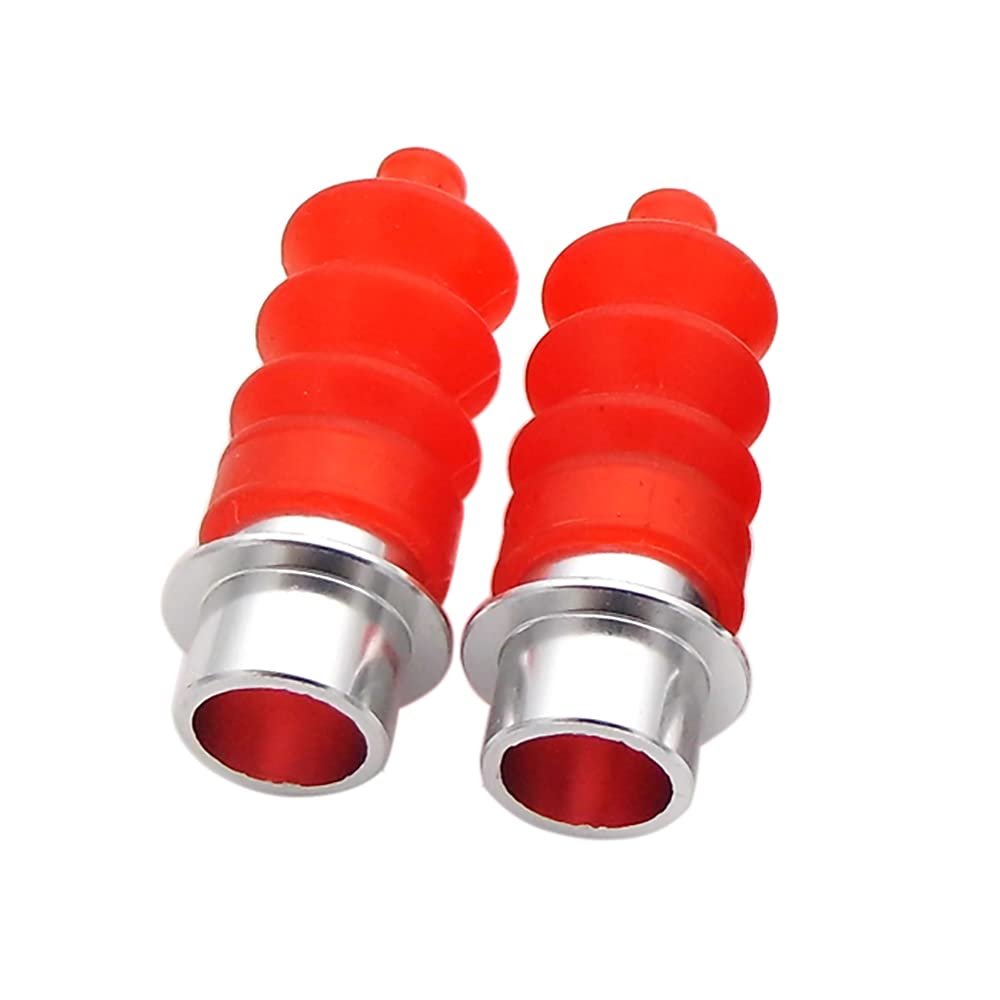 2PCS 1.8-3mm Linkage Waterproof Rubber Bellow Box Sleeve for RC Boat Marine Mono Hydroplane (Red)