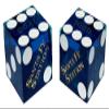 Cyber-Deals Craps & Texas Hold'em Poker Essentials Set: 2-Sided 6ft x 3ft Felt Layout, Las Vegas Casino Table-Played Dice & Cards, Plus Storage Pouch (Santa Fe Station (Blue Polished)) view 3
