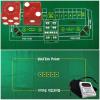 Craps & Texas Hold'em Poker Essentials Set: 2-Sided 6ft x 3ft Felt Layout, Las Vegas Casino Table-Played Dice & Cards, Plus Storage Pouch (Mandalay Bay (Red Frosted)) view 1