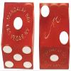 Craps & Texas Hold'em Poker Essentials Set: 2-Sided 6ft x 3ft Felt Layout, Las Vegas Casino Table-Played Dice & Cards, Plus Storage Pouch (Mandalay Bay (Red Frosted)) view 3