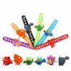 FLOWERBB 6pcs Cartoon Dragon Dinosaur Theme Party Slap Bracelets silicone Wristbands view 1