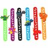 FLOWERBB 6pcs Cartoon Dragon Dinosaur Theme Party Slap Bracelets silicone Wristbands view 3