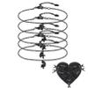MissNaNa 7.8" Friendship Bracelets for 2/3/4/5/6 Personalized BFF Bracelets Custom Family/Friend Name Bracelet Heart Puzzle Bracelets for Women view 3