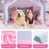 SISTICKER Kids Play Tents for Girls Large Pink Playhouse for Kids Indoor and Outdoor Princess Tent for Kids Toddler Tent Children Play House view 4