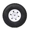 LAFEINA 1.55 inch Beadlock Plastic Wheel Hub Rim and Rubber Tire for 1:10 RC Crawler Car D90 TF2 Tamiya CC01 LC70 MST JIMNY 90069 (90mm White) view 2
